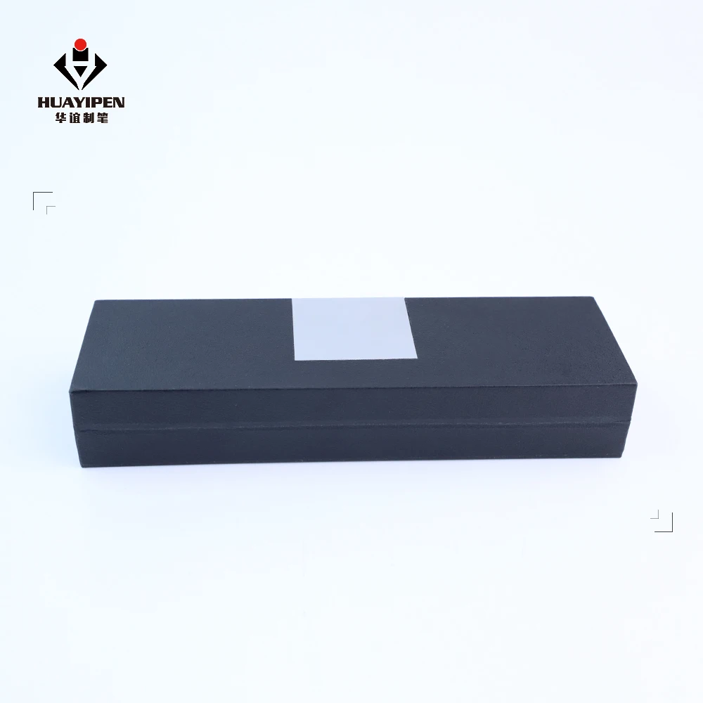 Metal aluminum sheet can be laser logo luxury gift pen logo logo case black rectangular high-grade gift packaging box