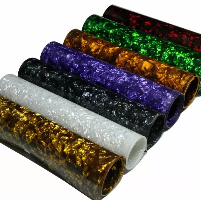 Recommend high quality multi colors Celluloid Sheet Drum Wrap for musical instrument home decoration furniture tabletop