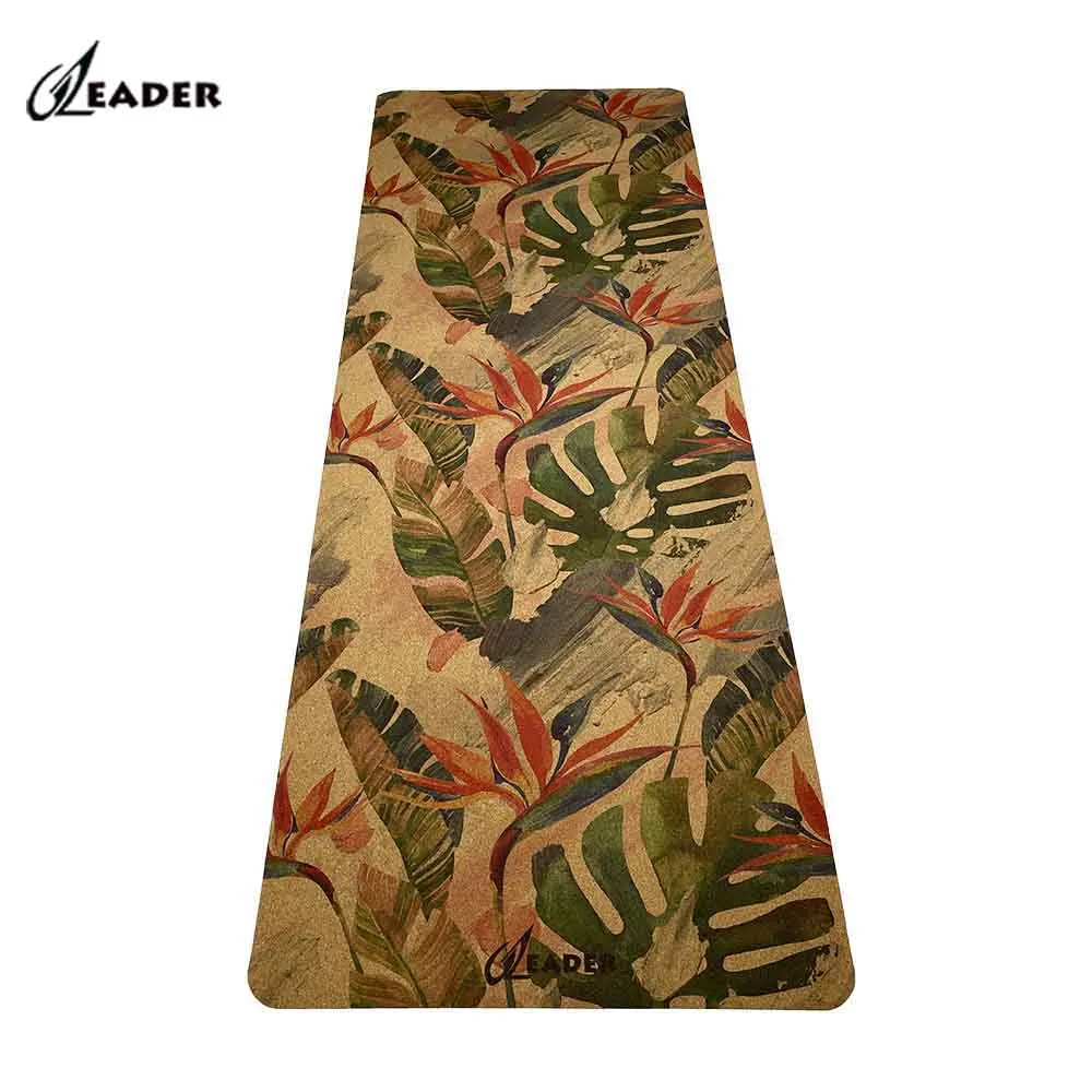 Устойчивый 100% переработанный натуральный Дерево резиновый пробковый неопреновый напечатанный логотип Экологичный коврик для йоги