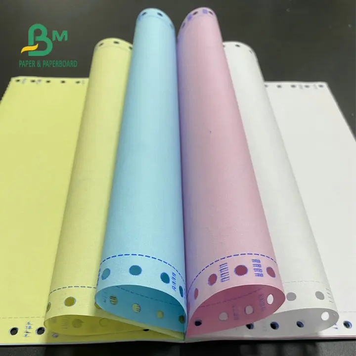  Many Colors Size Customized 55gsm NCR Carbonless Copy Paper Sheets For Invoice