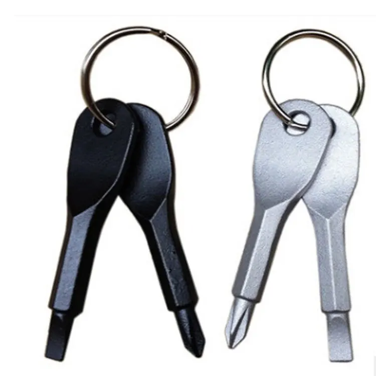 Mini Portable Keychain Phillips Screwdriver and Slotted Screwdriver Small and Exquisite
