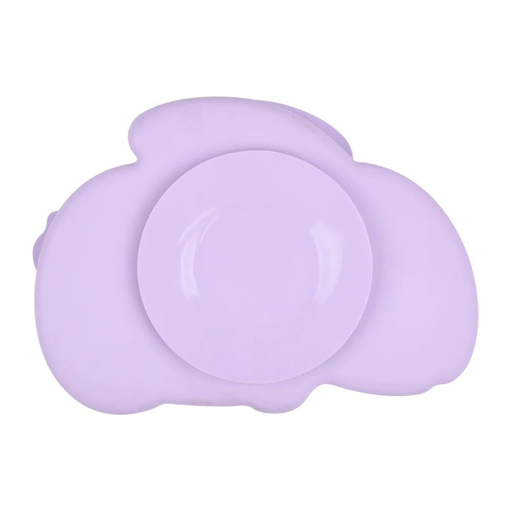 Newsun The Cartoon Silicone Baby Products Child Rabbit Plate Baby Feeding Bowl Plates Sets Baby Feeding Tableware For Kids