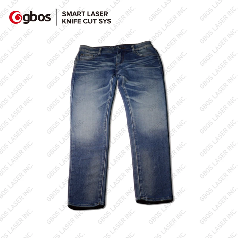 GBOS High Speed Laser Marking Cutting Punching Engraving Machine Apply to Denim Washing and Design Any Patterns