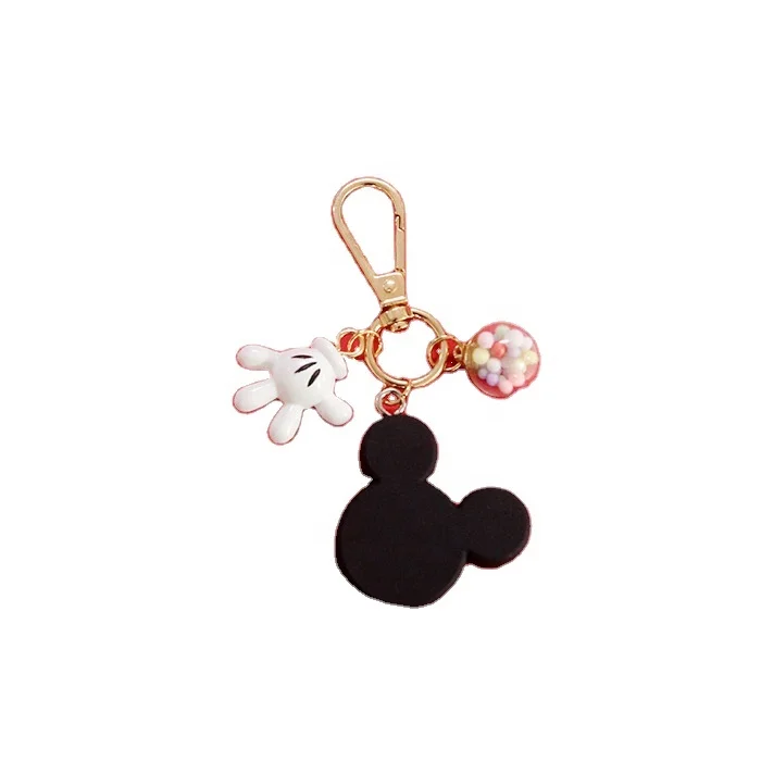 
PVC Cartoon Figure Mickey Super Mario Key Chain Mini Anime Key Ring Minnie 