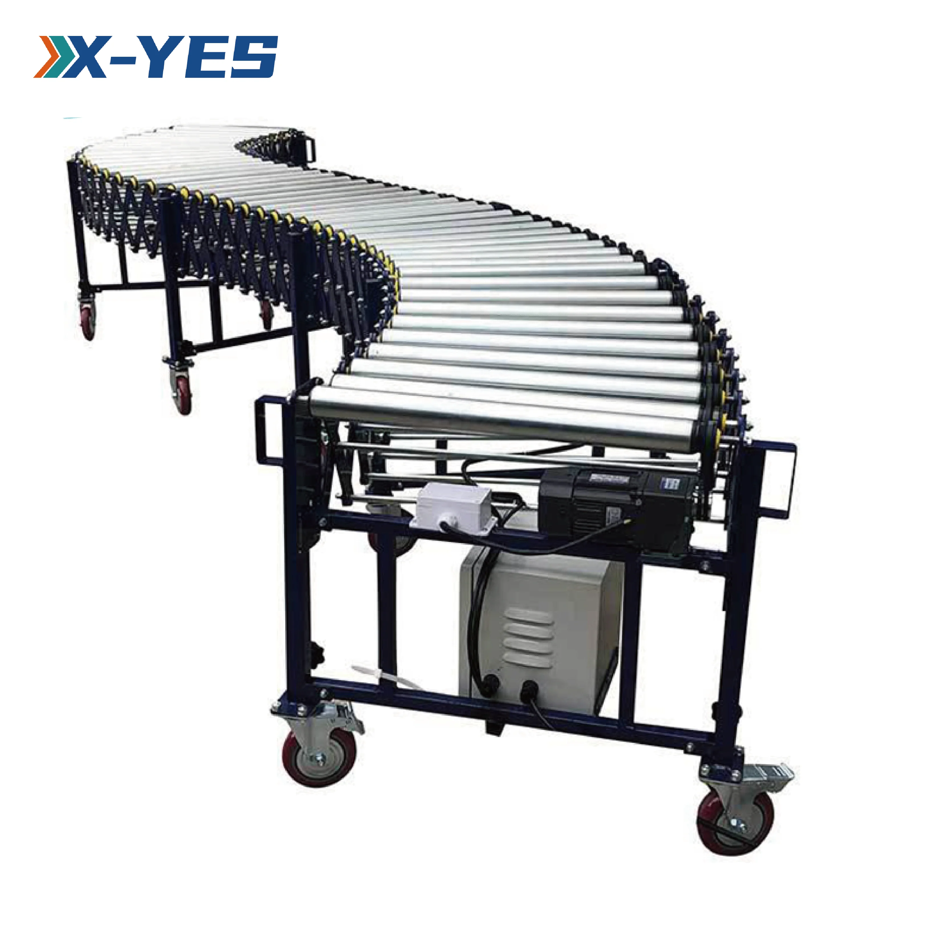 Customized Flat Flex Belt Flexible Portable Roller Conveyor