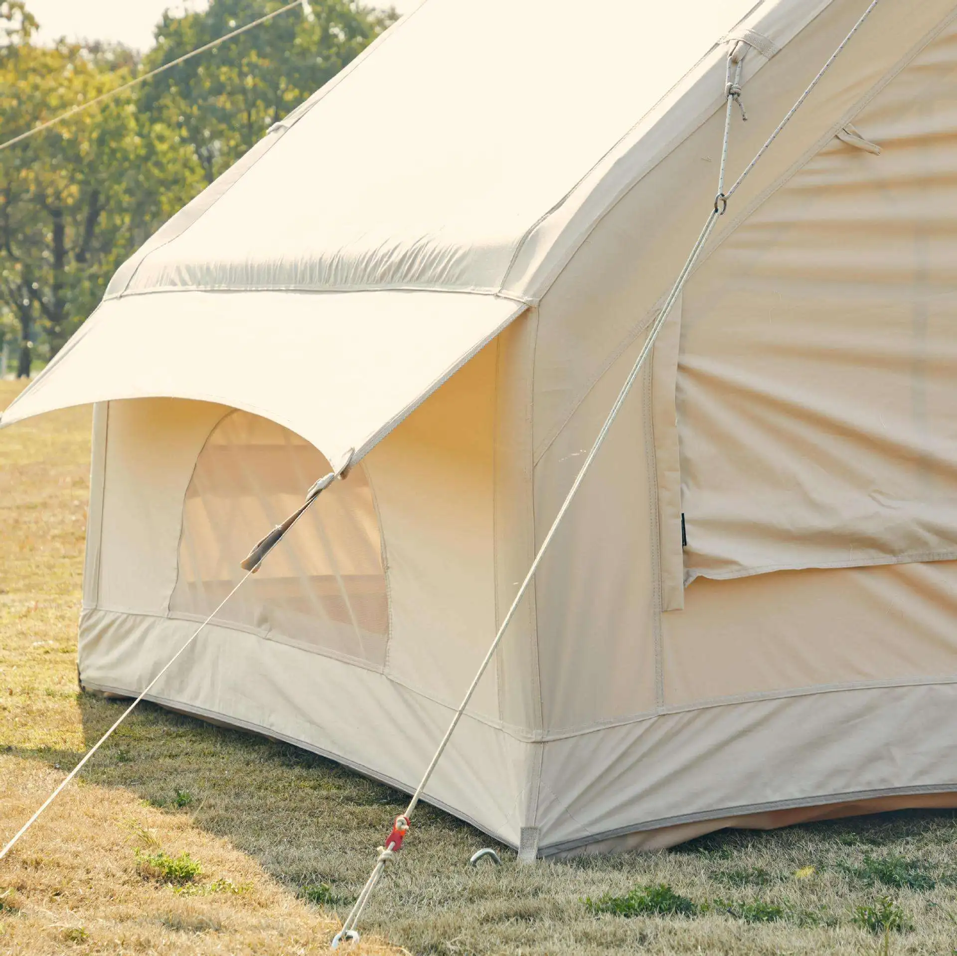 Glamping Inflatable Camping Tent Portable Outdoor Air Tube Bell tent awning Quick Setting house air inflatable camper tent