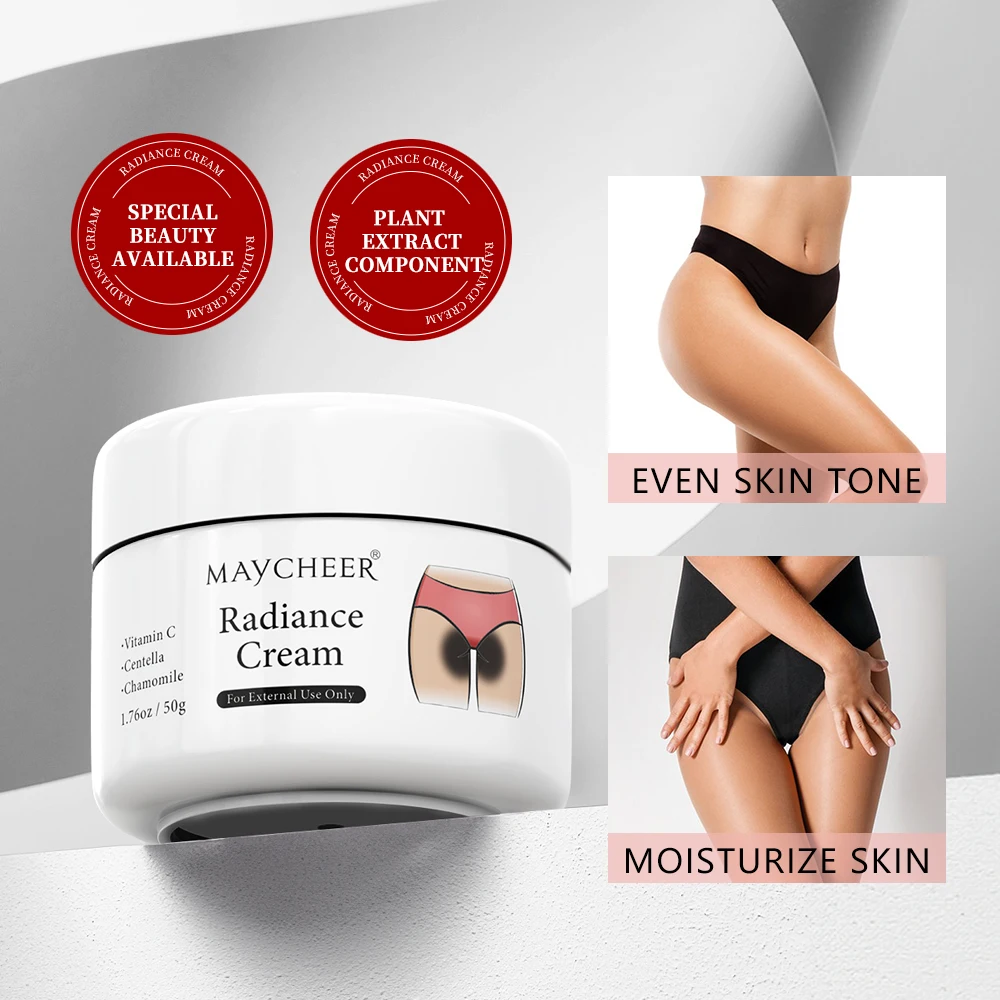 Maycheer Low MOQ Whitening Cream 50g For Armpit Knees Anti Dark Spot Organic Moisturizing Whitening Body Radiance Cream