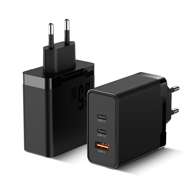 Genuine PPS PE TYPE C Travel Charger, 65W 100W Fast C US UK Wall Charger With Pd 3.0, Suitable For Usb-C based phone & laptop
