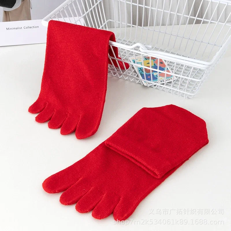 Best Quality Socks Knit Lightweight Cozy Soft Elastic Breathable cotton Custom Men five finger socks