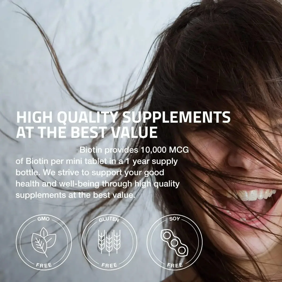 Biotin Tablets OEM Anti Hair Loss Tablets Thick Hair Growth Vitamins DHT Blocker Biotin Supplements for Adults