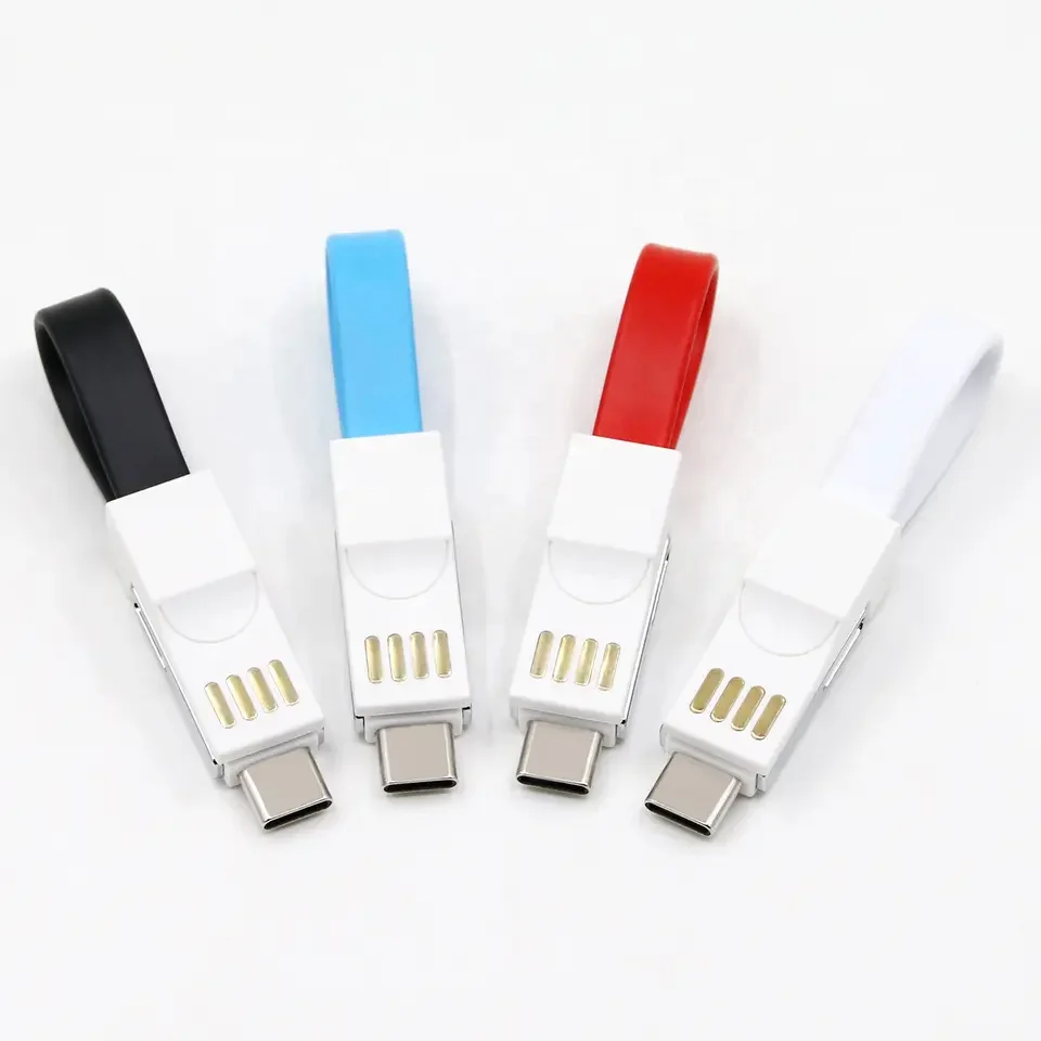 Promotion Gift Items Multi Mini USB Durable Keychain Magnetic 3 in 1 Fast Charging Cable for Phone and power bank