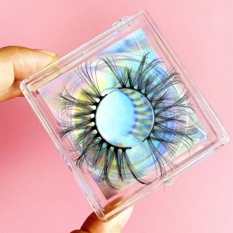 Ресницы фабрики Lash 100% без жестокости роскошные ресницы wispy 3d из норки с розовой коробкой для ресниц