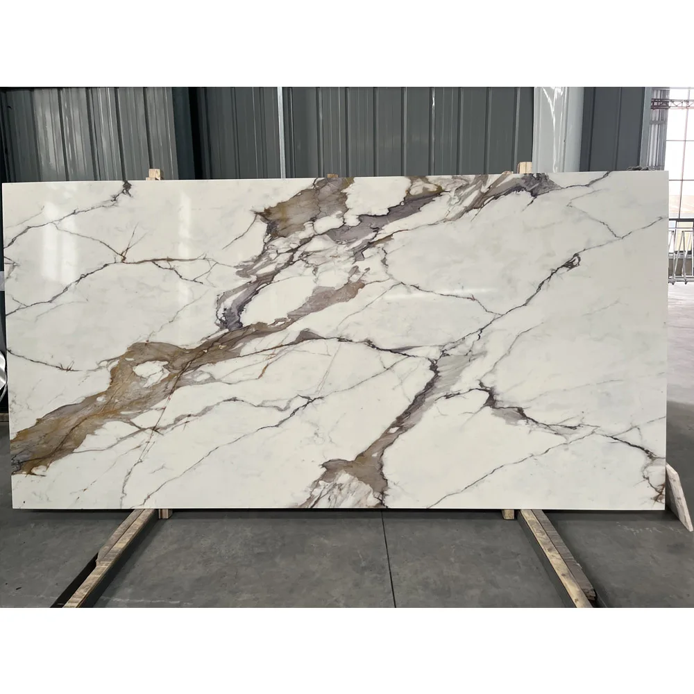 3500*2000mm large size printing calacatta quartz stone slabs from Macostone