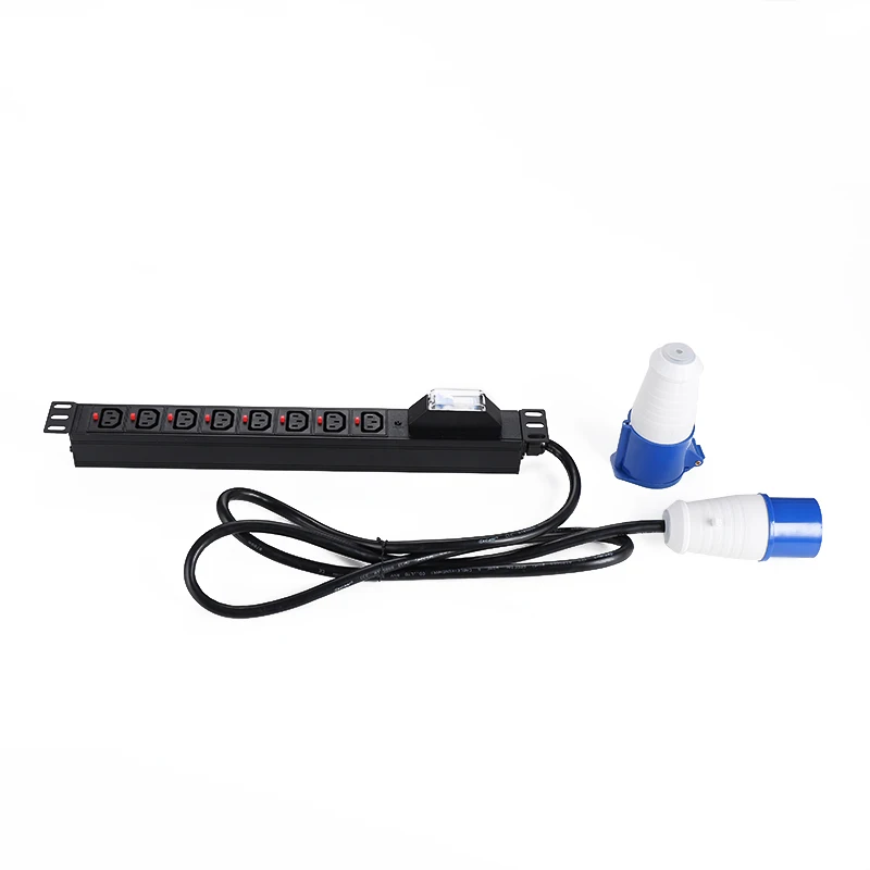  Базовый IEC 1U Универсальный PDU 6 Way с автоматическим выключателем