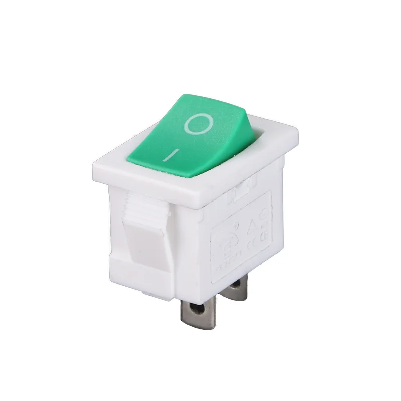 PINYI KCD3 6A 10A 250V 125V 21x15mm Boat Switches Panel 2 Position ON OFF Green Toggle Rocker Switches