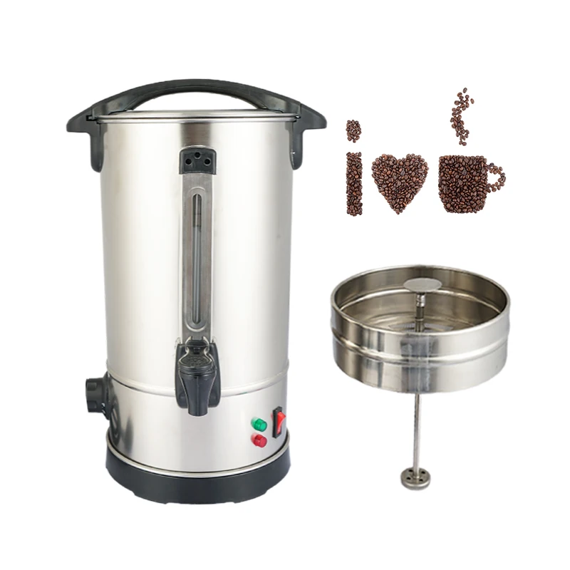 Stainless Steel 5L Double Wall Mulled Wine Water Boiler Electric Coffee Percolator Urn