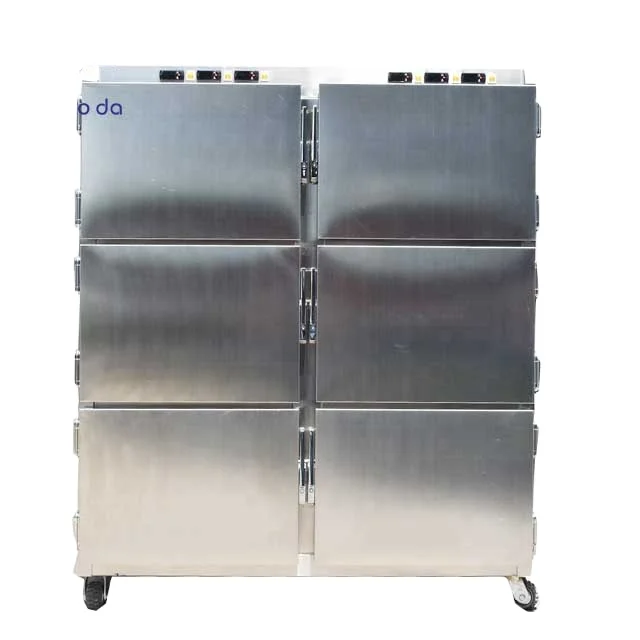 YUSHUODA stainless steel 6 bodies mortuary corpse refrigerator and freezer