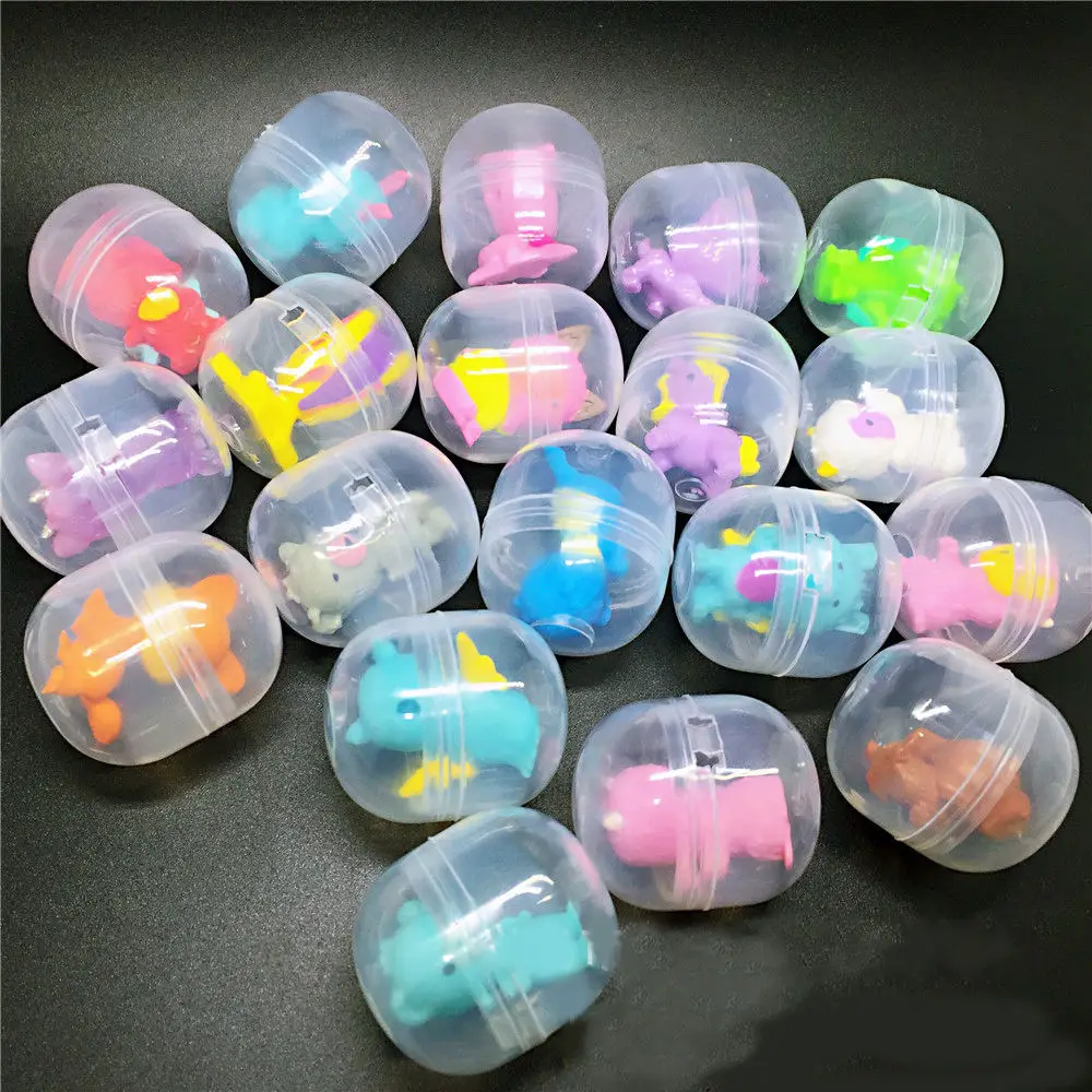 Hot Surprise Egg Toy 3D Mini Cute Cartoon Capsule Toy Plastic Surprise Egg PVC Simulation Animals Figure Collection Model OEM