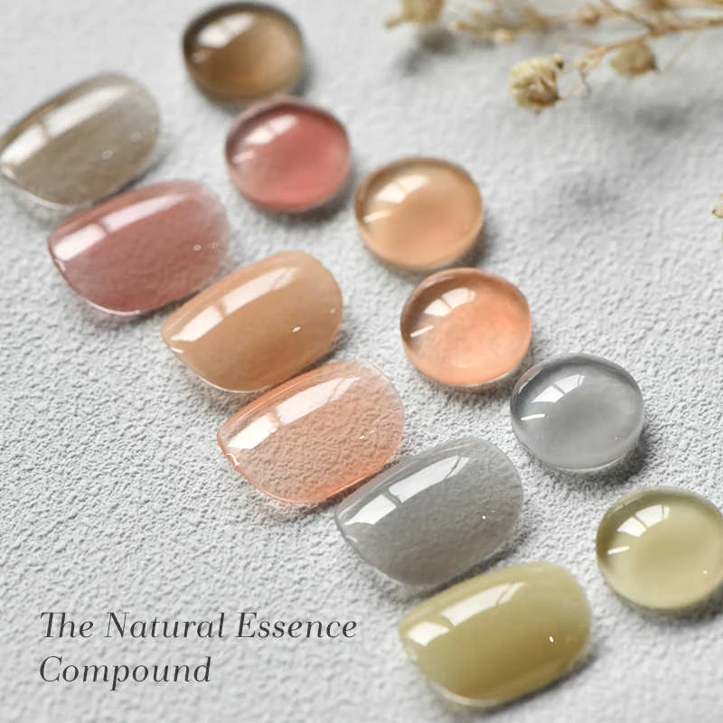 Crystal Glass Gel Nails Non Toxic Natural Color Pink Nude Jelly Translucent Gel Polish Custom Logo Nail Polish Gel Wholesale