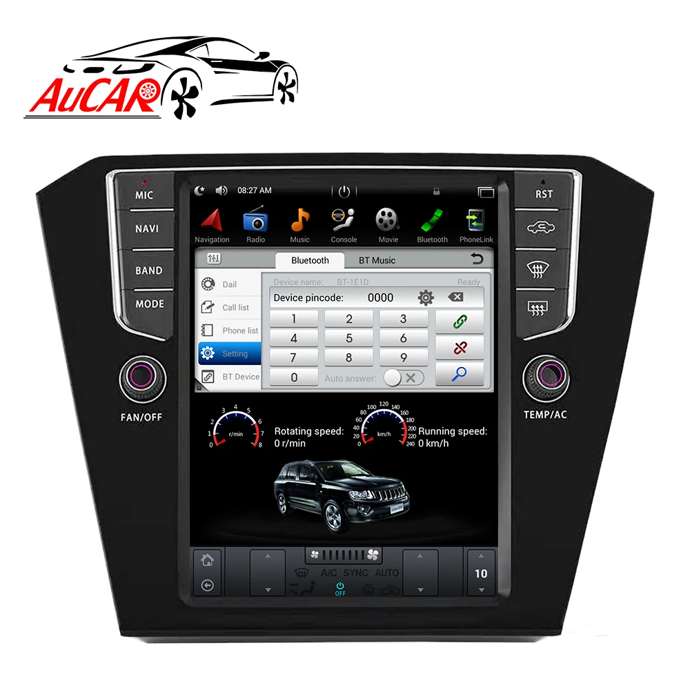 Автомагнитола AuCAR 10,4 дюйма Tesla Android для Volkswagen VW Magotan Passat CC 2017-2019, стерео, видео, аудио, GPS, мультимедиа, BT, 4G, wi-fi