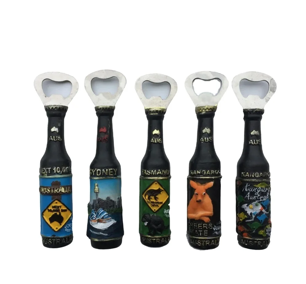 Australia Bottle Opener Tourist Souvenir Magnet for Fridge Decor Palau New Zealand Cute Home Decor Refrigerator Magnets of Craft
