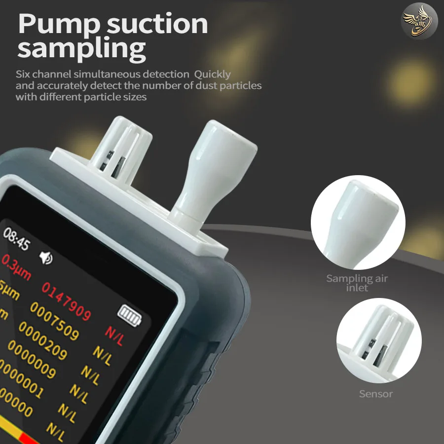 Ultra-long Standby Time Dust Counter Pm 2.5 Particle Counter for Microelectronic Portable 3.7V Lithium Battery (2000 Mah)