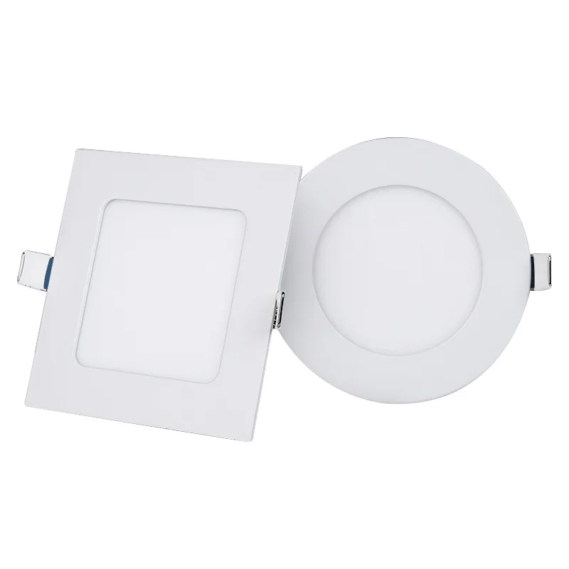 Ultra Thin Square 3w 6w 9w 12w 15w 18w Smd2835 Aluminum Ceiling Recessed Led Panel Lights For Home Office Living Room
