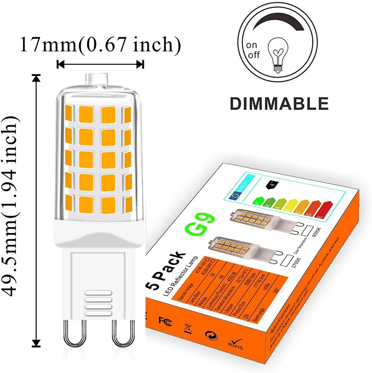 SMD 2835 G9 керамические Базовые Светодиодные лампы 2700K 3000K 4000K 6000K 3W 5W 7W светодиодные