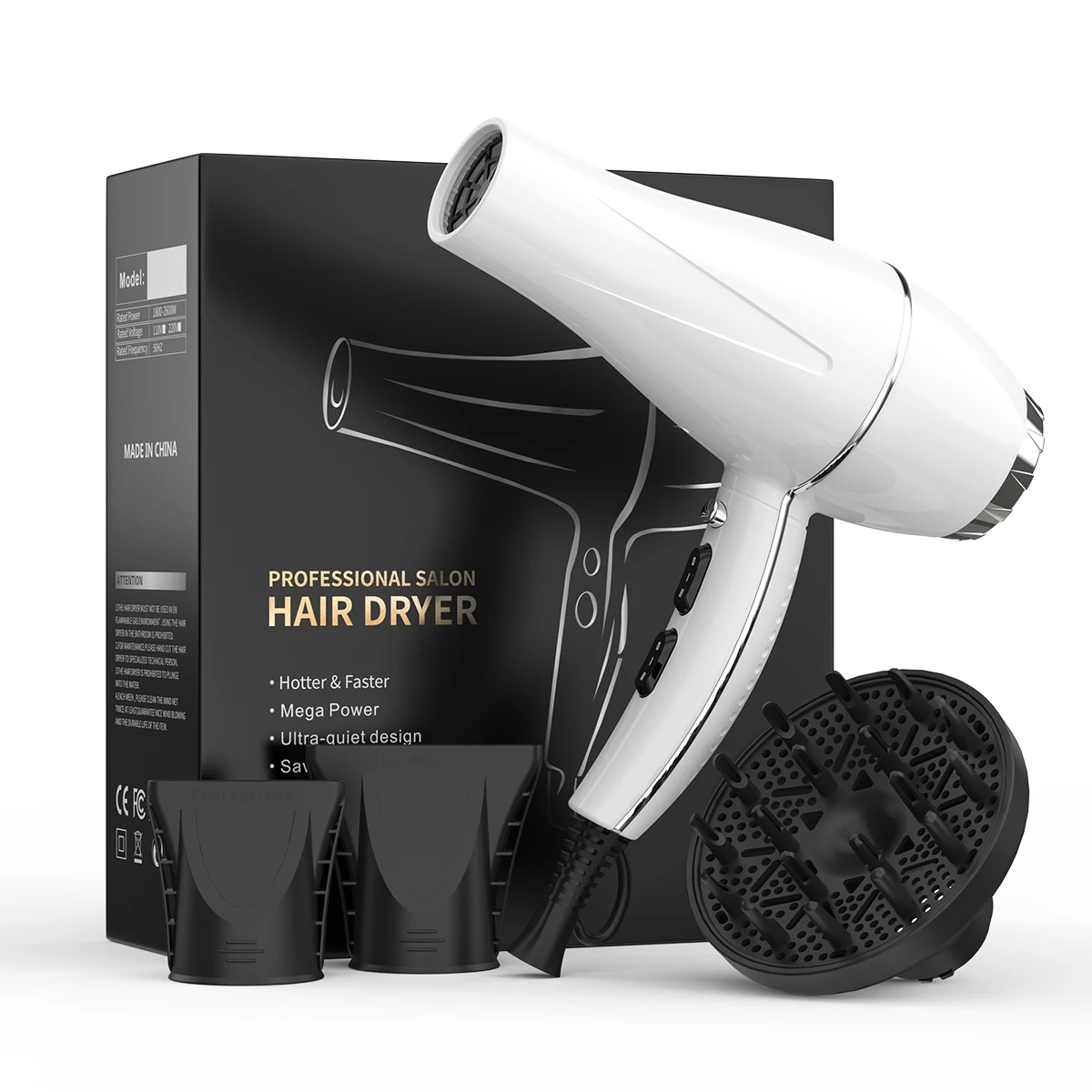 Factory Priced Wall-Mounted Electric Hair Dryer for Salons One Press Cool Shot with Negative Ionic Blow High Quality Hair Dryer