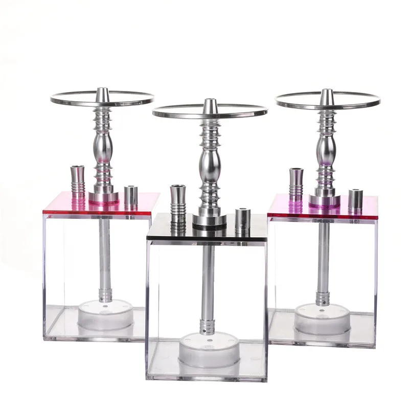 New Design Hookah Shisha Arab Transparent Acrylic Hookah Triangle Pot Hookah Set