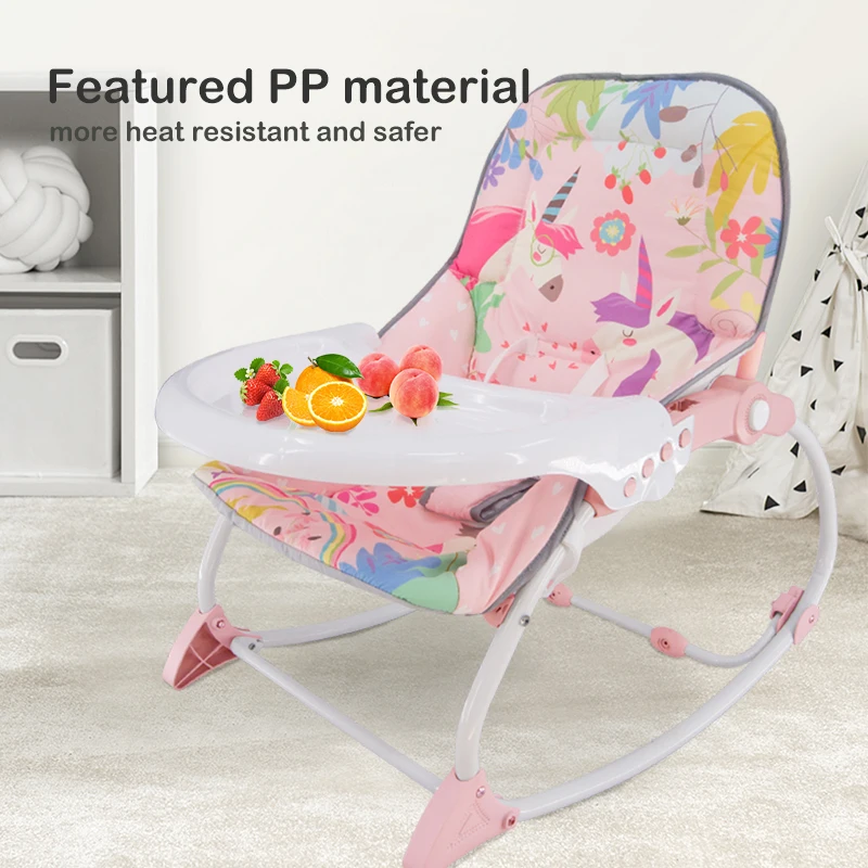 Sitter Seat Kids Feeding Baby Chairs Eating Dining Modern Children Wholesale Toddler Infant Unique 2 in 1 Rocking 3 Pcs/ctn 0 M+