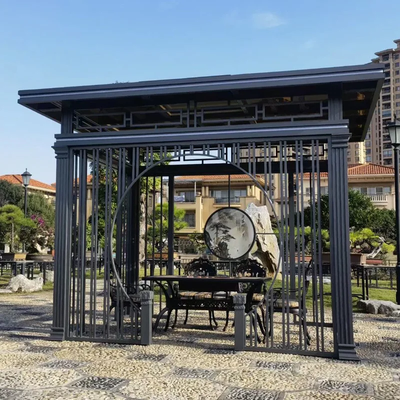 Outdoor Garden landscape pavilions garden villa antique building landscape new Chinese aluminum alloy pavilions