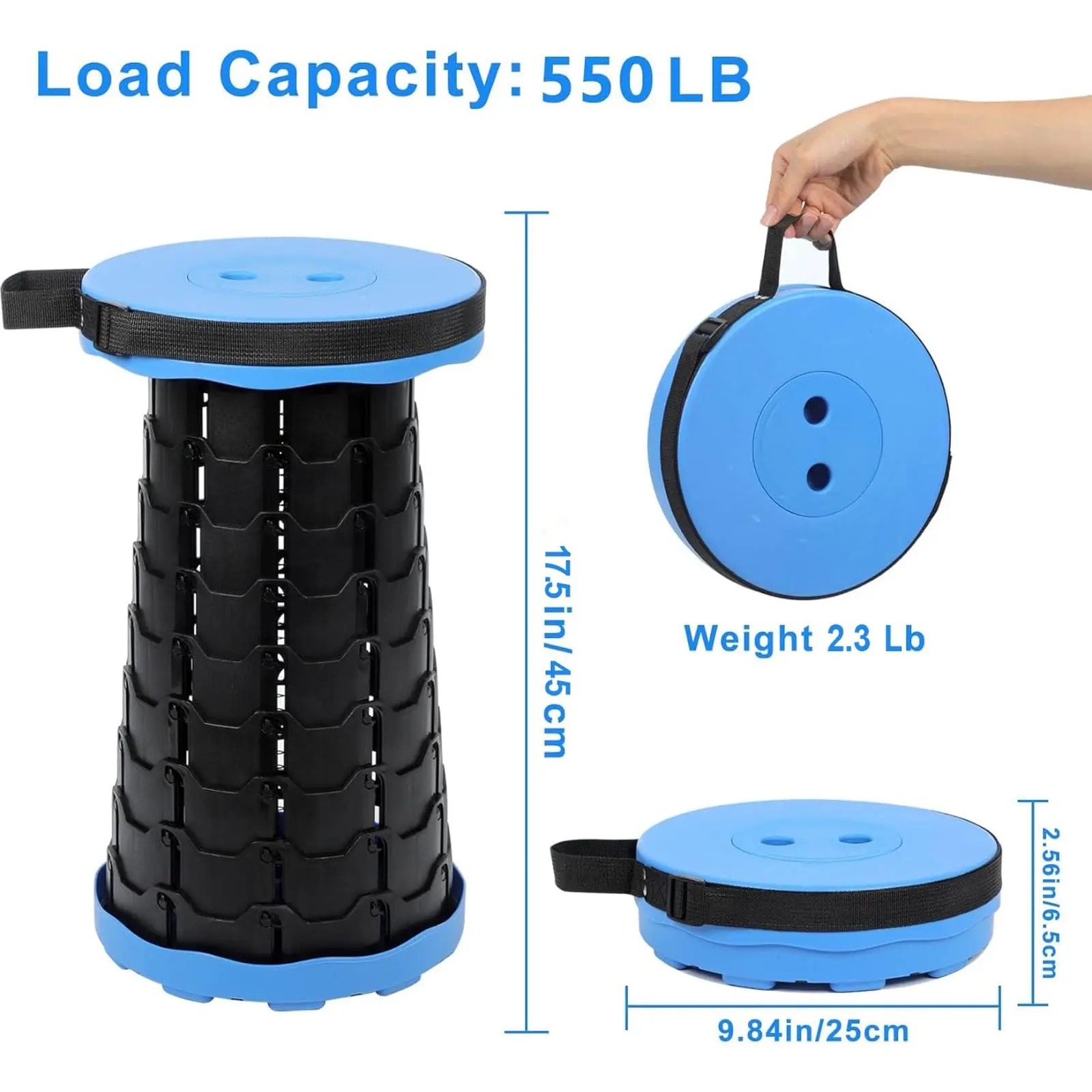 Goalfit 2024 Hot Selling Outdoor Telescope Stool Camping Foldable Lightweight Stool for Fishing Camping Color Box Fashion 20pcs