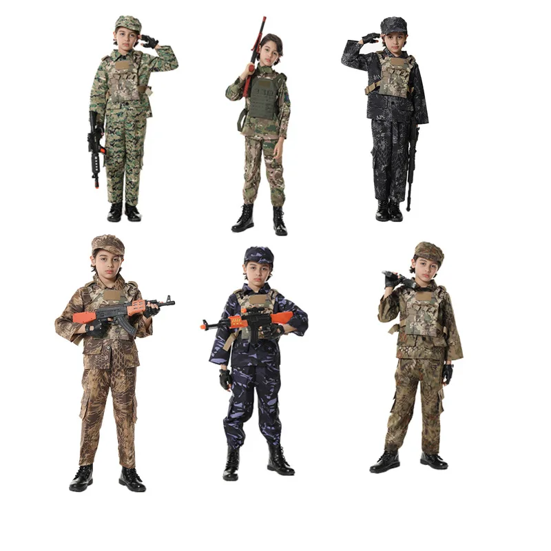 Halloween Astronaut Costume Party Policeman Air force Soldier Firefighter Uniform Carnival Career Dress Up Kids Cosplay Costume