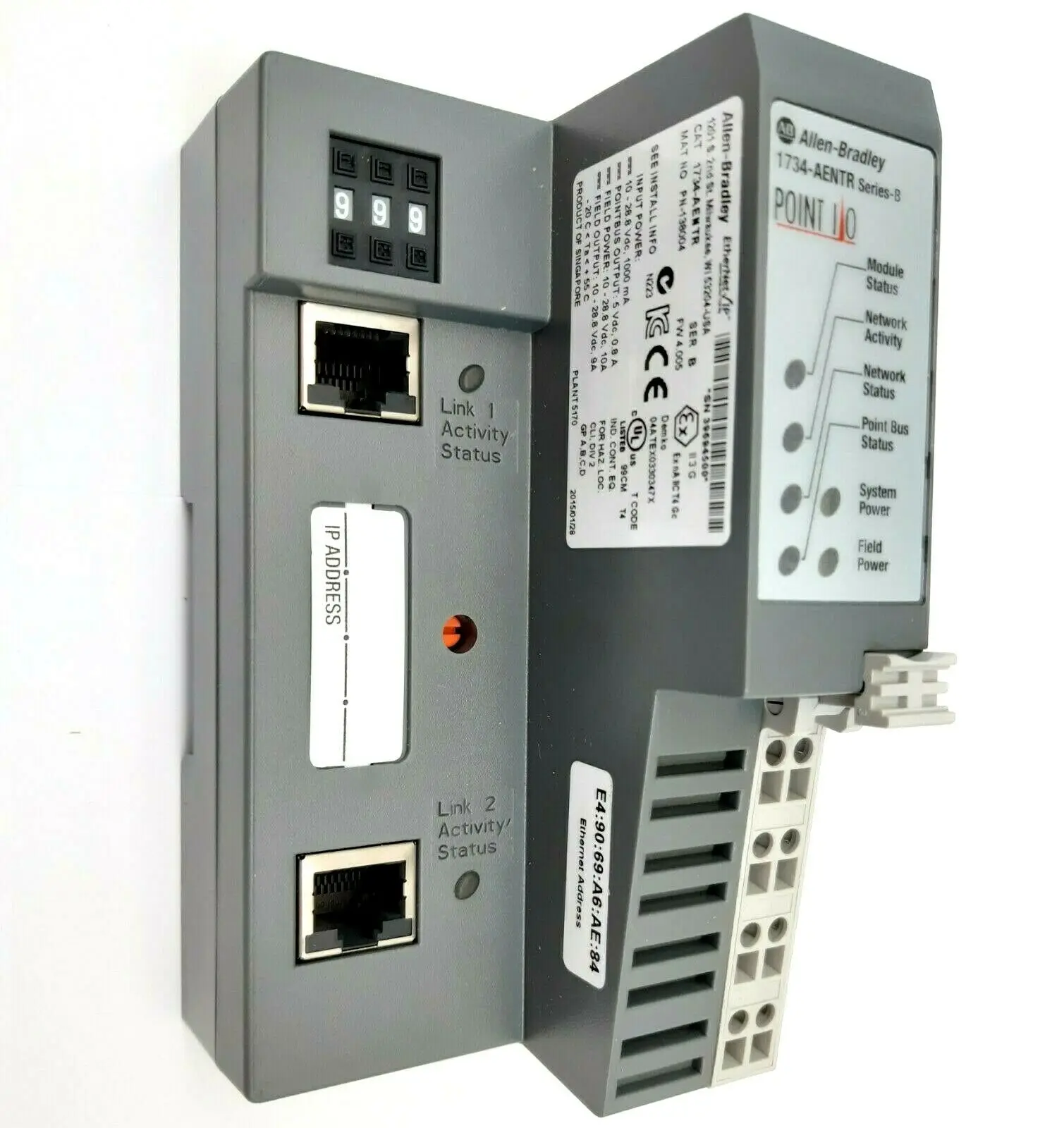 Высококачественный точечный адаптер I/O DeviceNet с подсеткой 1734-AENT