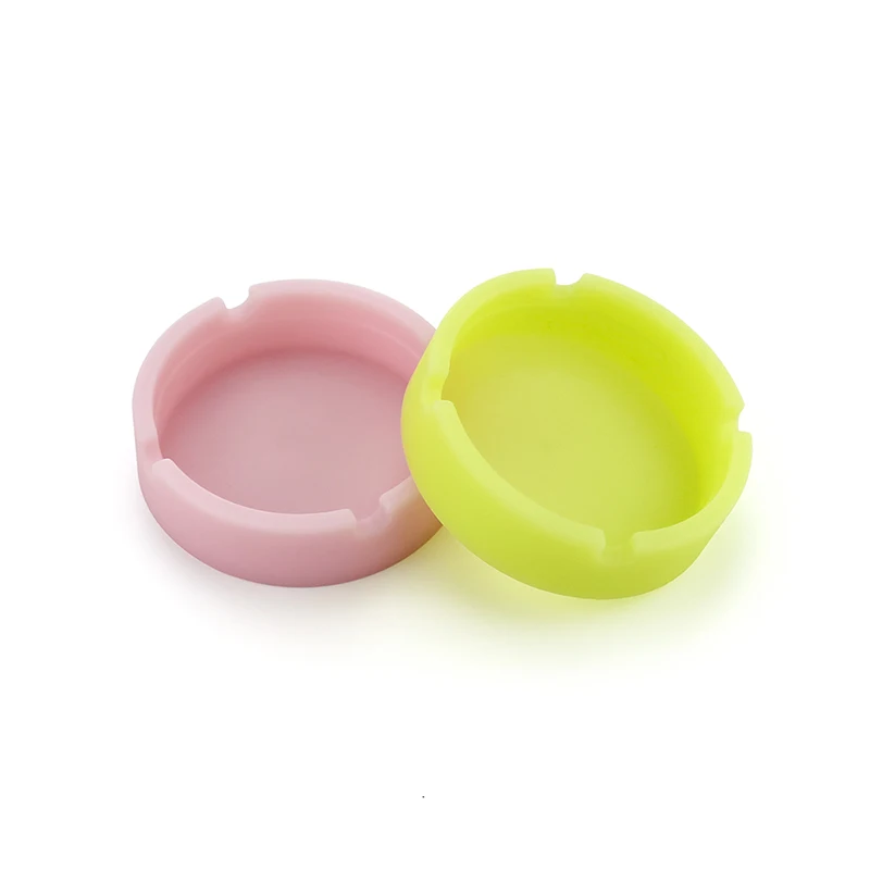 Eco-Friendly Luminous Silicone Ashtray Cool Ashtrays Glow in Dark Durable Cute Ashtray Rubber High Temperature Heat Resistant