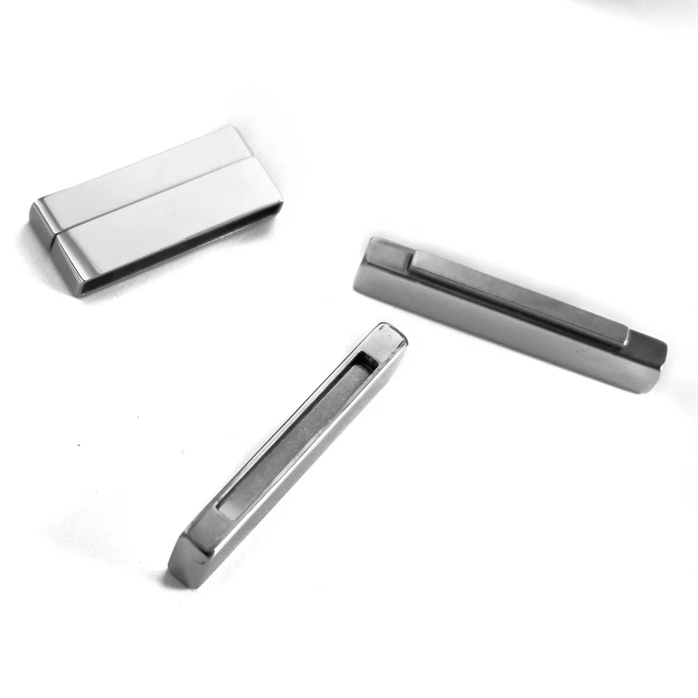 VEROMCA Wholesale Hole size 40*3mm Stainless Steel Flat clasp for Bracelet Making