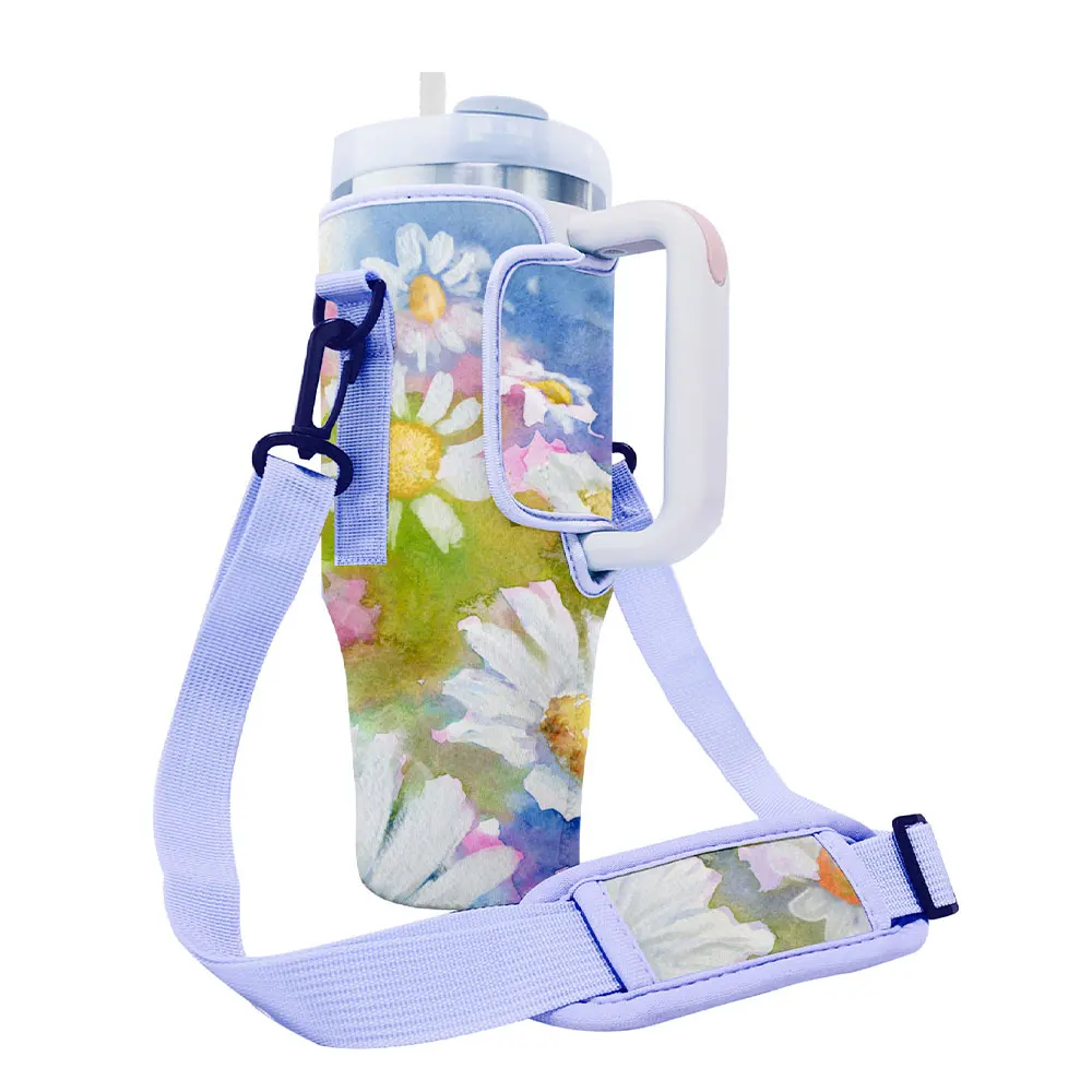 Fashion Travel Sleeve Pouch Bag For Stanley Cup 40Oz With Handle 30Oz Thermal Case Tumbler Water Bottle Adjustable Strap