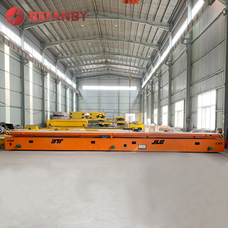Hydraulic motorized transfer trolley electric car mover for assembly line