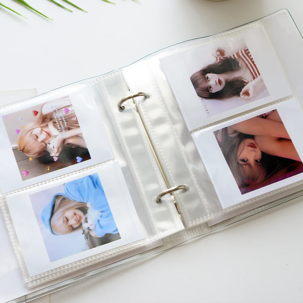 2 Hole loose-leaf binder photo album Transparent photo album for 3/5 inch picture