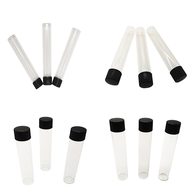 
Airtight Custom Label Empty Preroll Packaging Borosilicate Glass Childrenproof Tube Cartridges Packaging Glass Tubes 