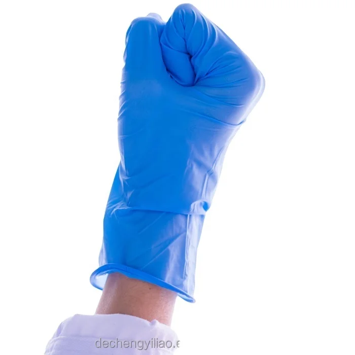 Новый продукт, синие мягкие нитриловые перчатки
