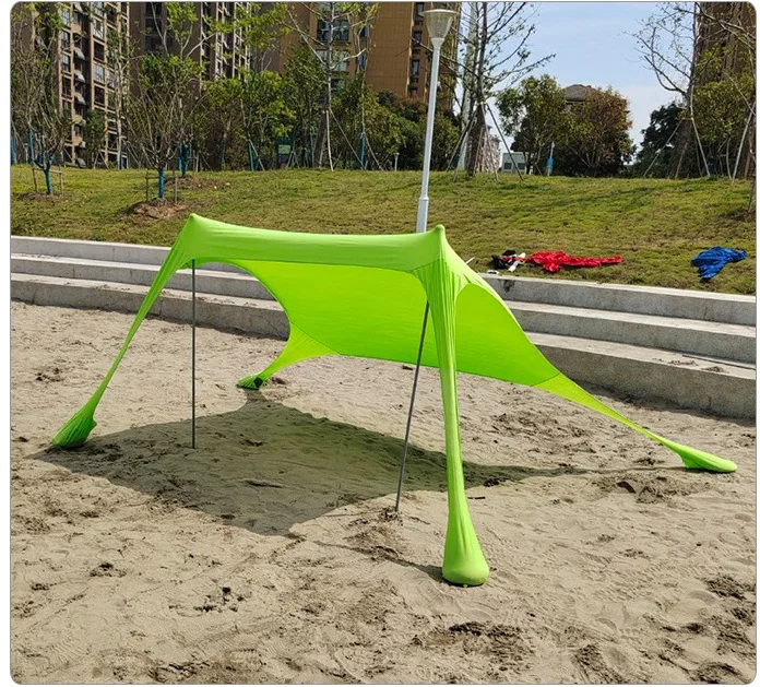 Portable beach canopy for sun protection shading, and cooling shantytown canopy for quick folding tents beach, sun shelter