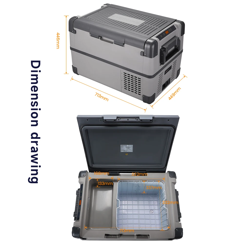 Refrigerator 12v 24v Boat Re Rv Van Shockproof Mobile Cooler Car Fridge Mvp Suv Freezer For Camping