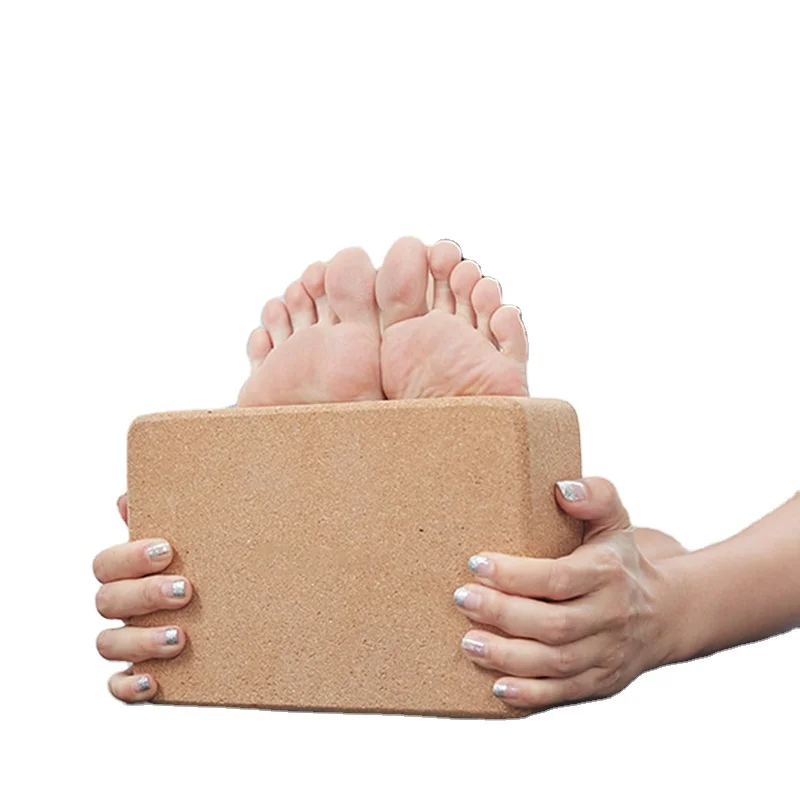HuaYi Eco Friendly Natural Premium Cork Block Yoga Natural Cork Yoga Block Organic Cork Block