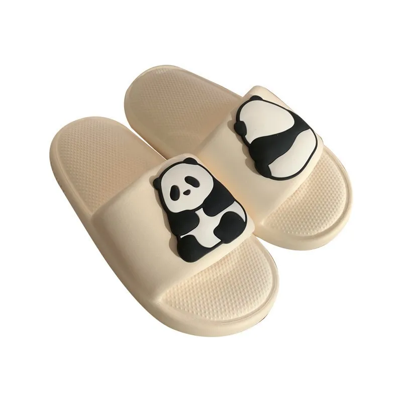 RTS Panda Pattern Smooth Summer Animal Cloud Foot Message Women Home Eva Slides Slippers Slip Sandals For Women