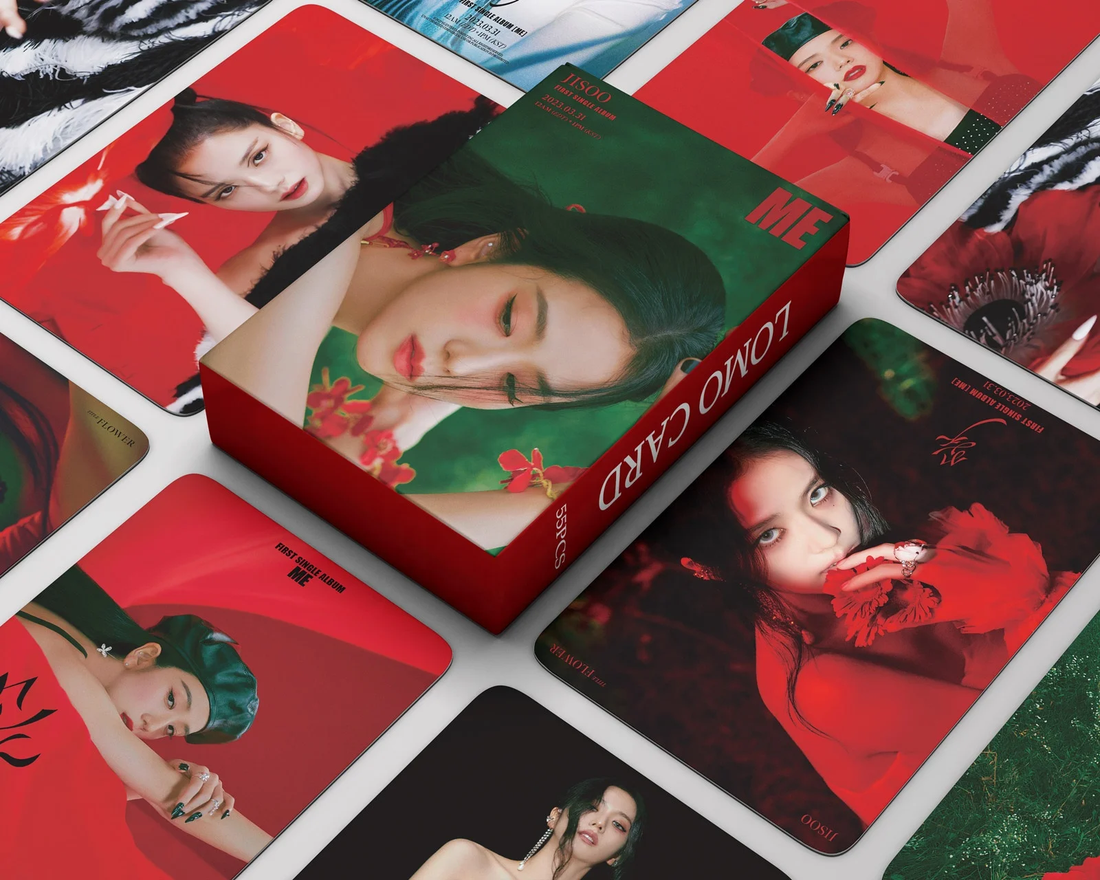 Kpop Pop Group 54 pieces/box JISOO SOLO ME photo Lomo card kpop