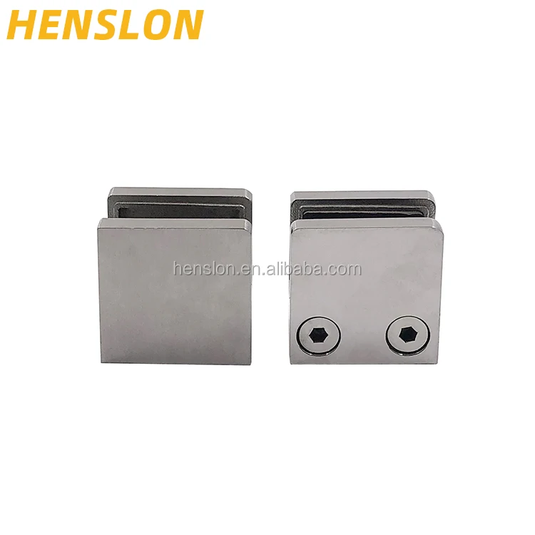 
Square glass clamp for stainless steel stair handrail fittings with flat or arc bottom 7109-7110 