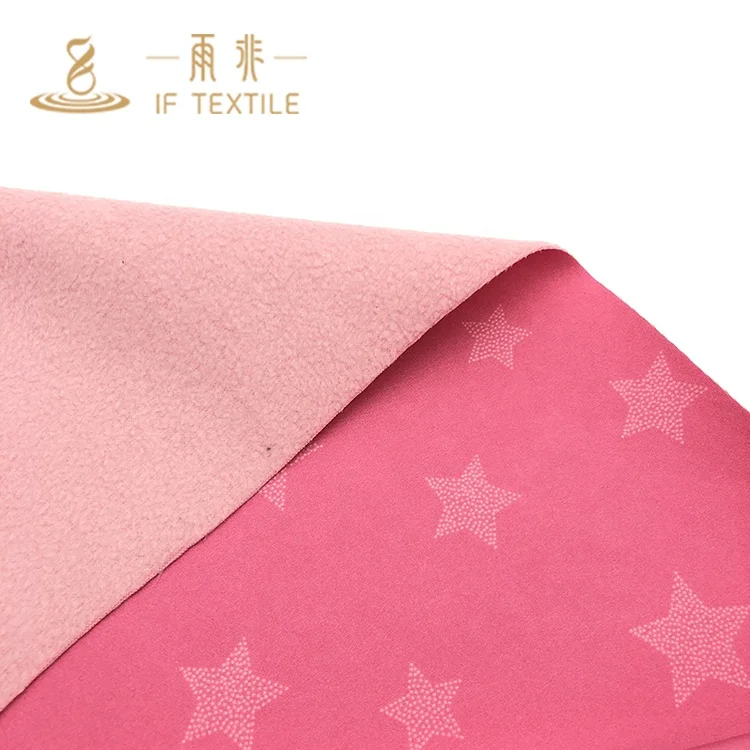 polyester spandex TPU laminated print customised design waterproof breathable outdoor softshell fabric