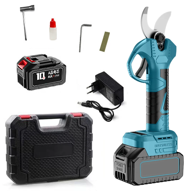 Brushless Pruning Shears 21V Electric Shrub Shears Automatic Branch Scissors Electric Garden Pruning Shears